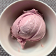 a scoop of raspberry ice cream